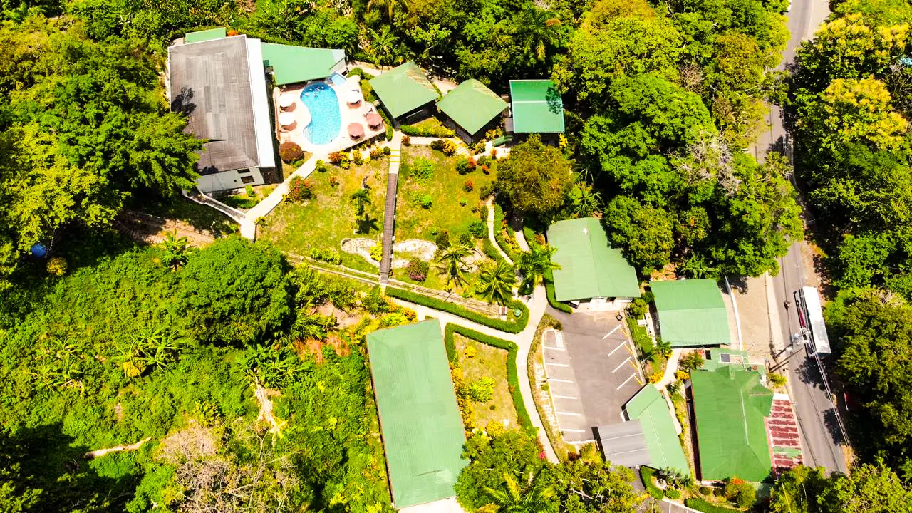 Aerial view Tabulia Tree Hotel Manuel Antonio Costa Rica