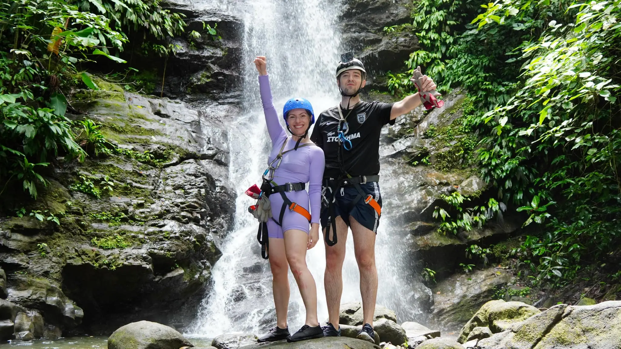 Quepo Canyoning Manuel Antonio — waterfall rappelling zipline adventure tour Costa Rica
